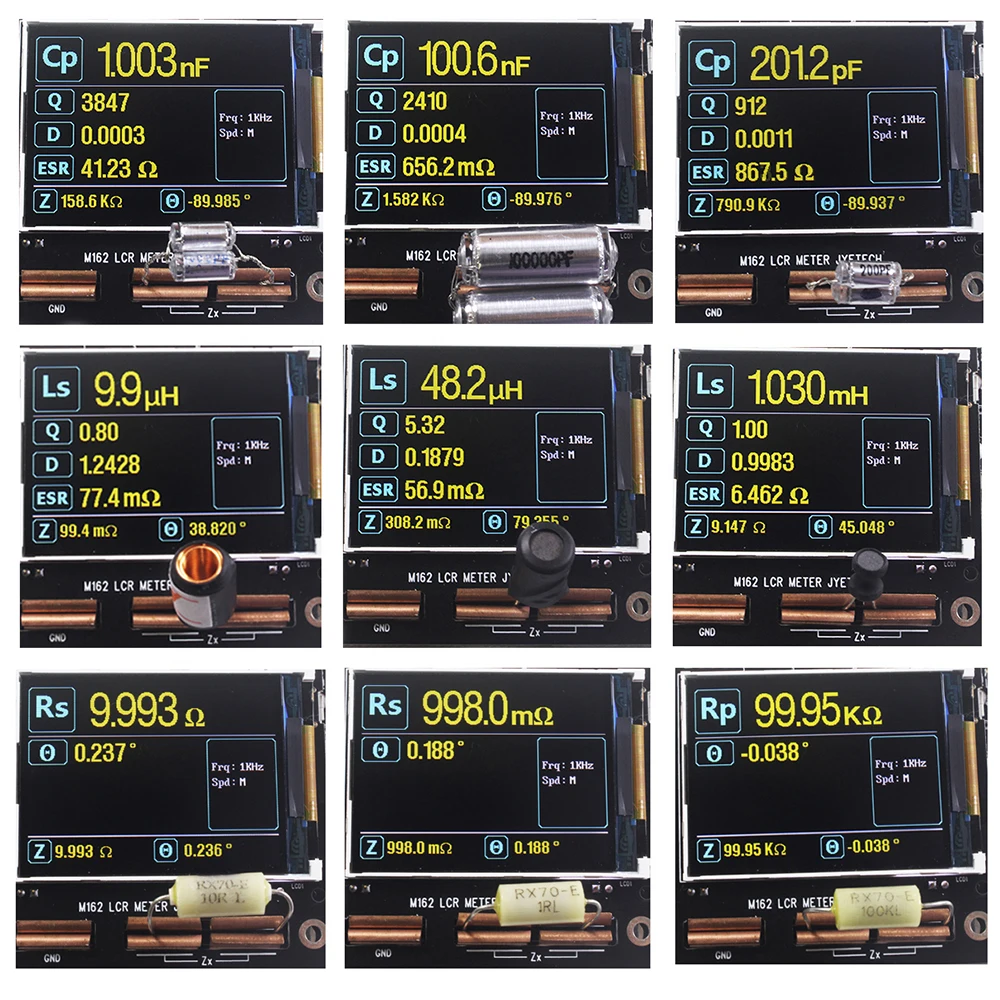 LCR Tester Inductance And Capacitance Meter M162 High Precision Digital LCD Ohm Resistance Capacitance Measurement Tool Module