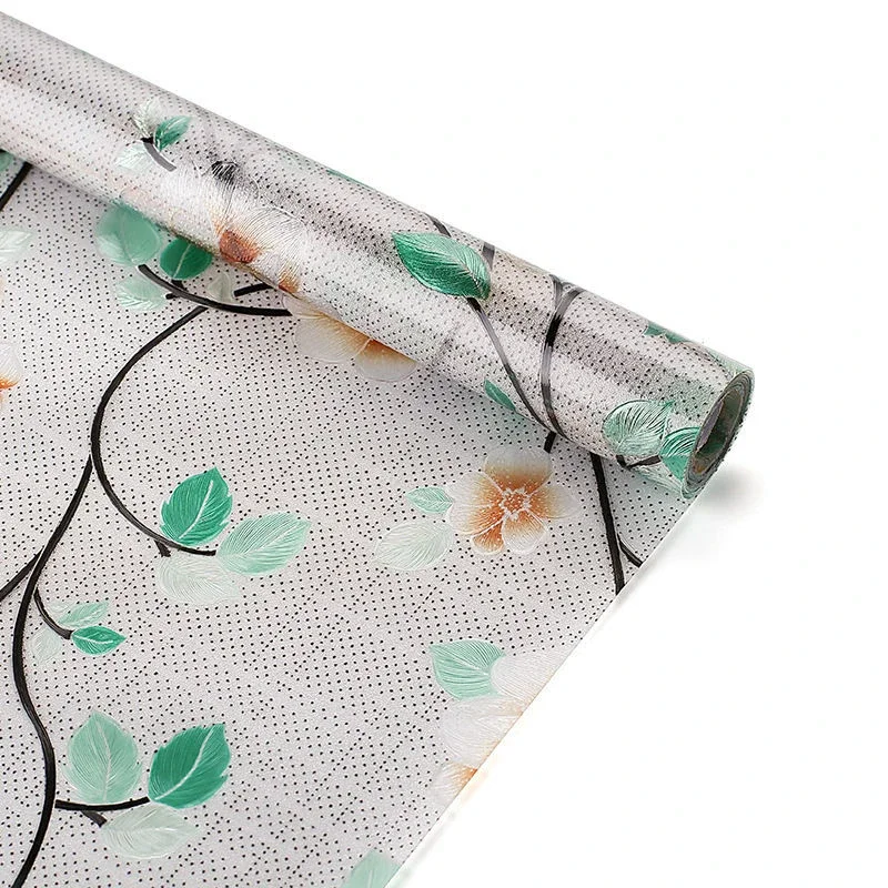 2/3m Flower Window Film Vinyl Opaque Glass Film Privacy Protection Glass 3D Stickers Stained Window Glass Films Home Decoration 6