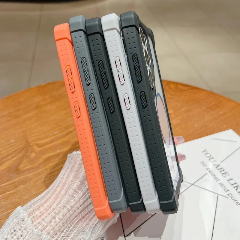 Enhanced Protective Transparent Silicone Case with Magnetic Soft Bumper Cover