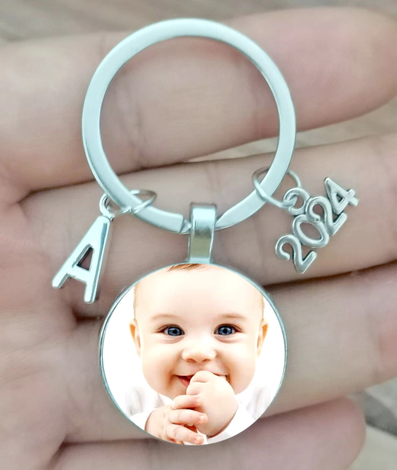 2024 New Customized Keychain Private Baby Family Made Thanksgiving Gift