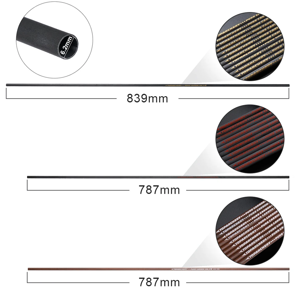 Surwolf 32 "tir à L'arc Flèches De Carbone Pur ID 4.2mm Flèches De