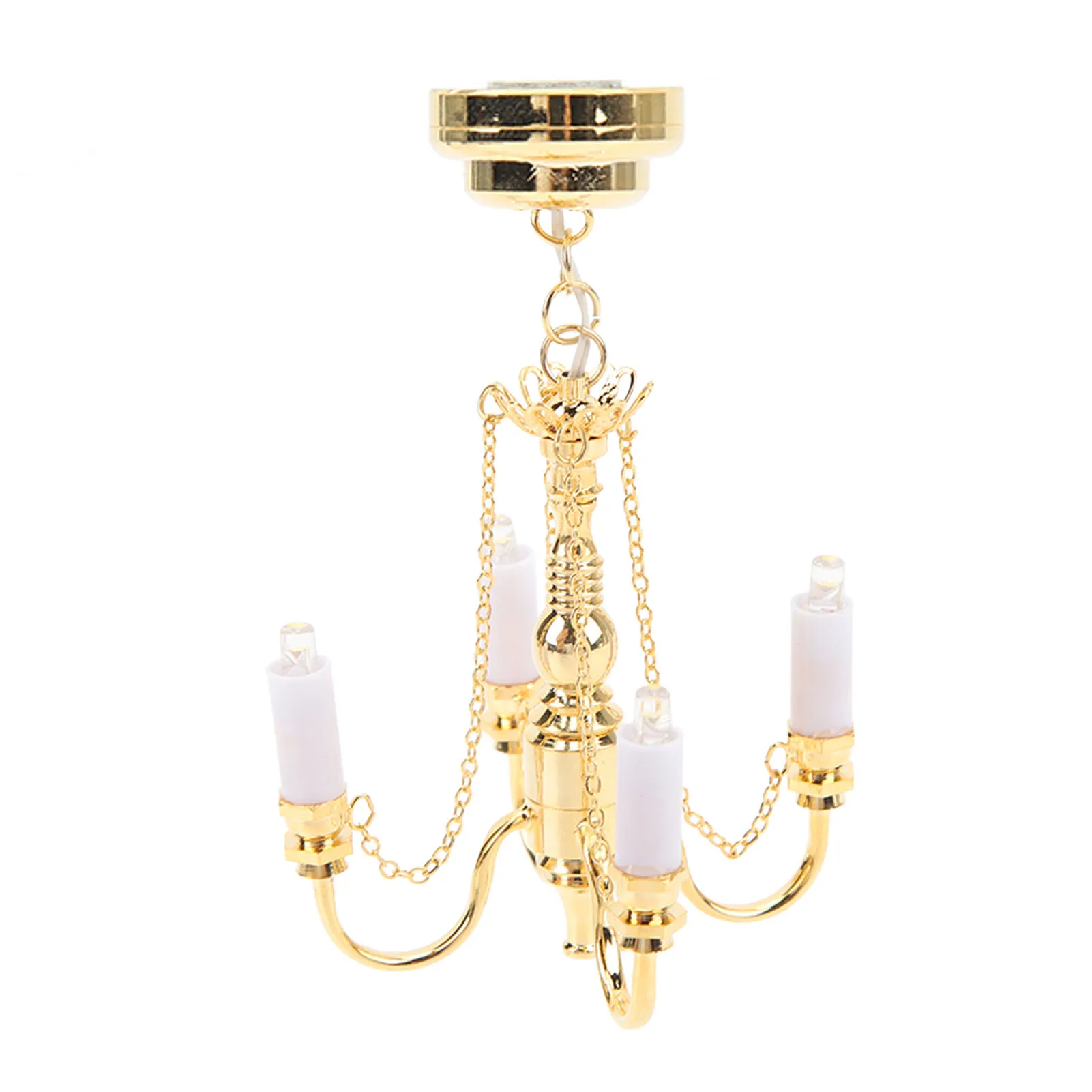 DollhouseChandelier112ScaledBatteryOperatedLifelike4Heads
