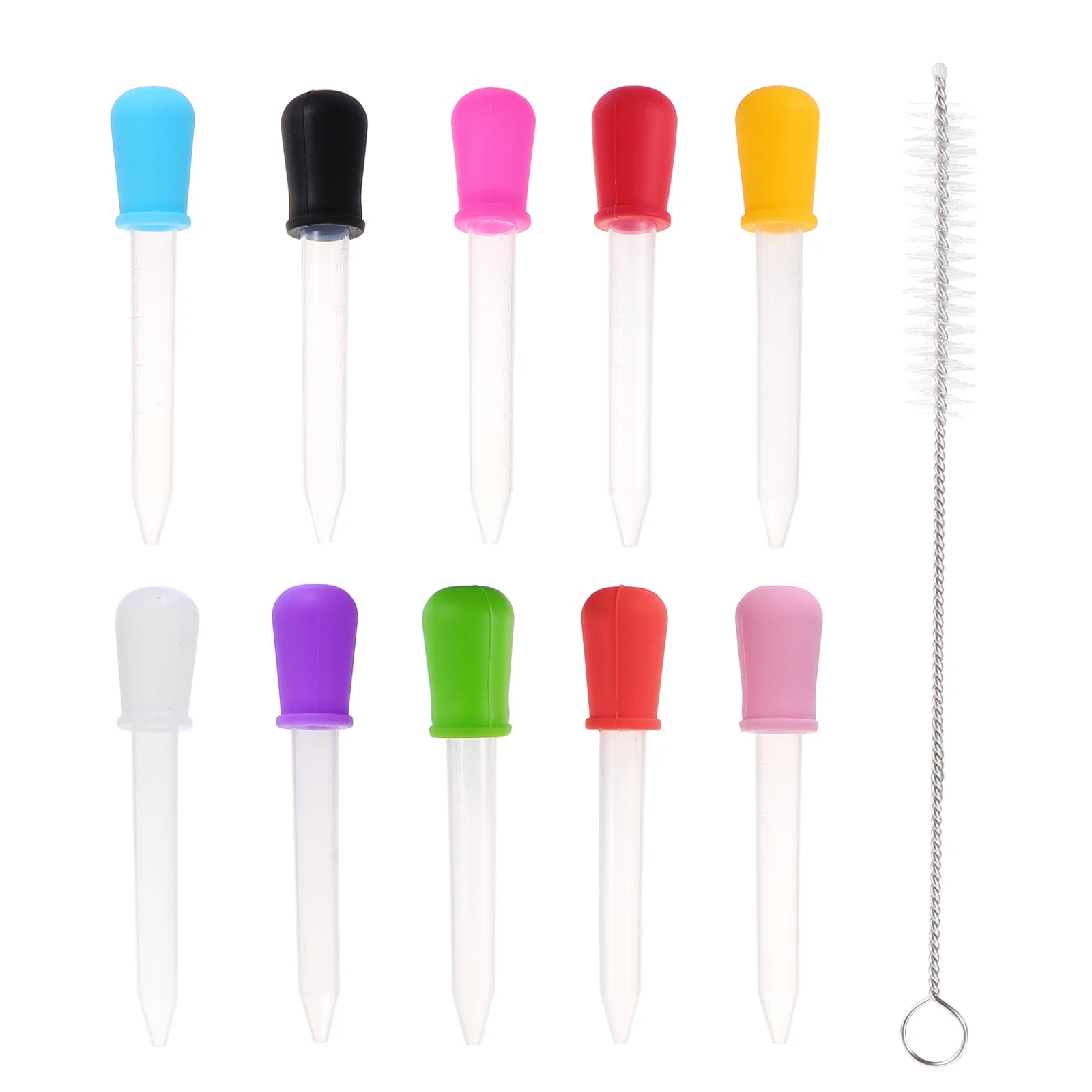 

10Pcs Juice Liquid Medicine Eye Droppers Silicone Droppers Pipettes Random Color Spuit