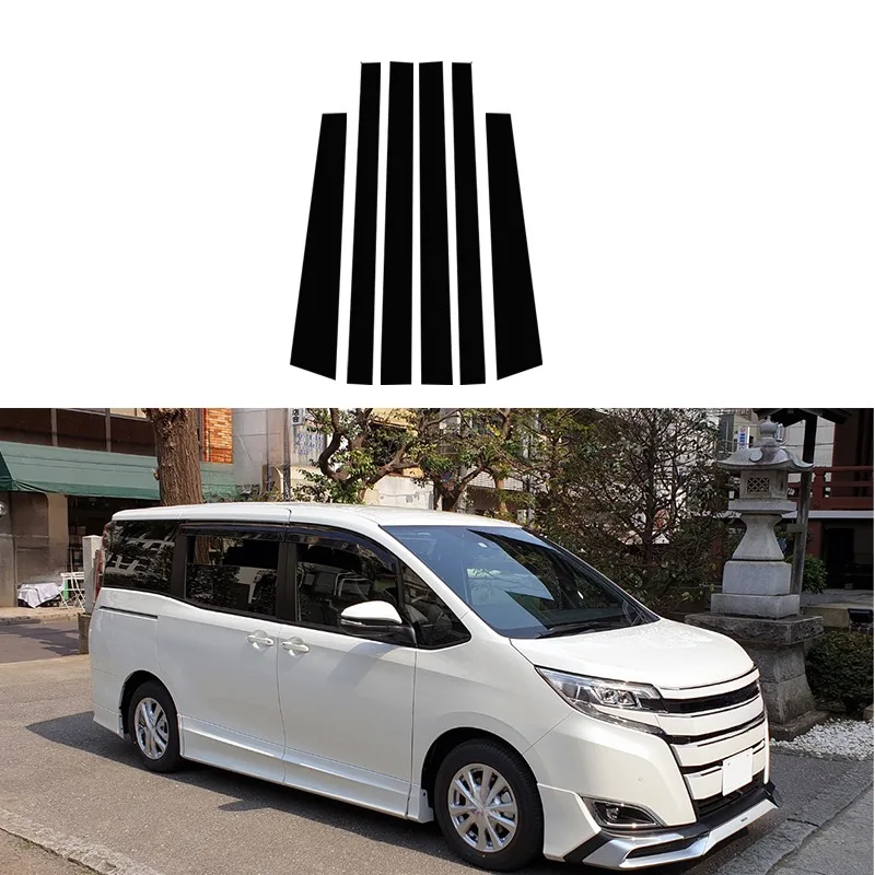 

Столбы столба дверь окно отделка Обложка Наклейка Наклейки для Toyota Ноя Вокси эскир R80 2014 2015-2019 2020 автомобильные аксессуары