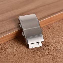 Luxury Adjustable Folding Stainless Steel Watch Buckle - Premium Watch Repair Accessory Replacement - 22mm (Silver)