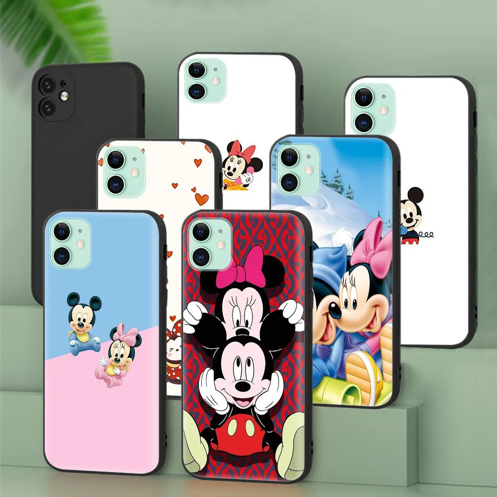 Custodia Protettiva Nera Per Oppo Reno 5 5F Uae 5K 5Z Lite 6 6Z Pro Plus Topolino E Minnie Mouse