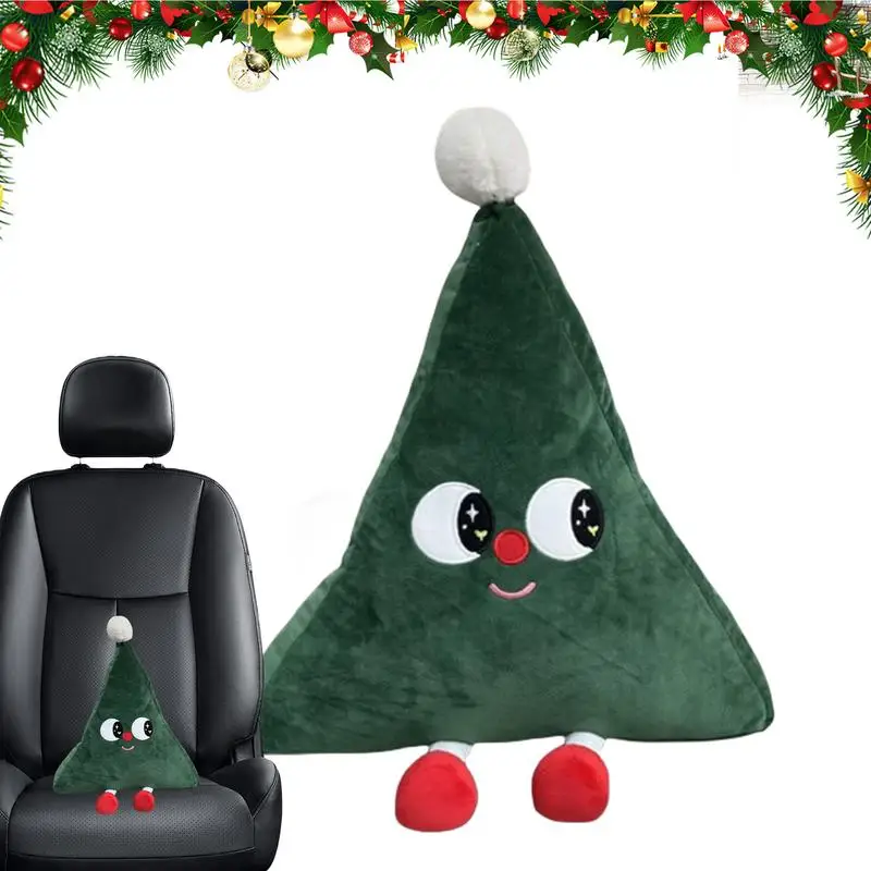 

Christmas Tree Shaped Pillow 8.7in Comfortable Plush Pillow Stuffed Portable Stuffed Christmas Dolls Christmas Gift Accessories