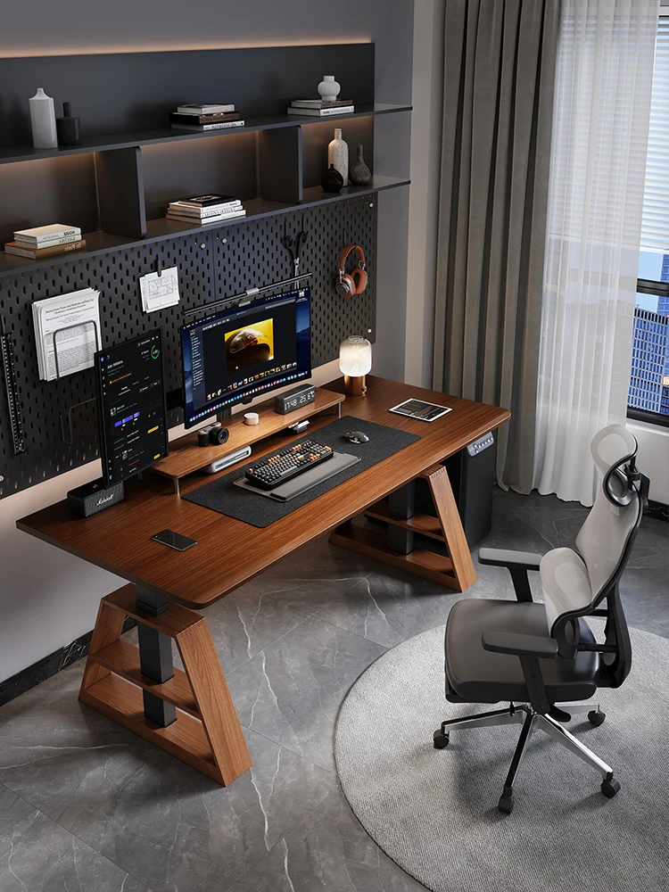

Electric lifting desk desk desktop computer desk solid wood standing intelligent desk furniture