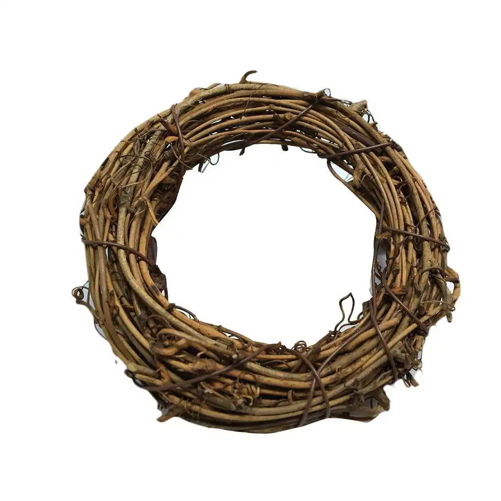 thumbnail image 1 of Home Decor Rattan Wreath Garland 10/15/20/25/30Cm DIY Wreath Wedding Car Decoration DIY Christmas Hanging Material Accessories, 1 of 5