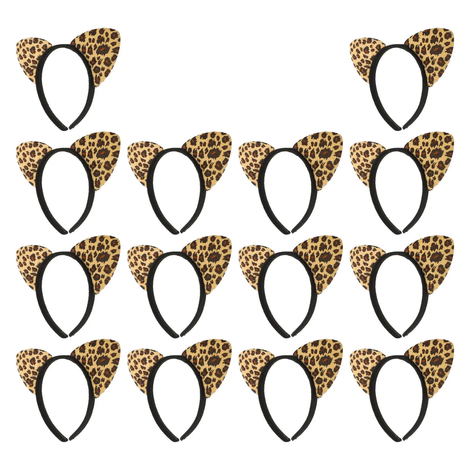 

14 Pcs Modeling Leopard Cat Ear Headband Child Kids Hair Accessories for Girls Ears Headpiece Fabric Cosplay Accessory