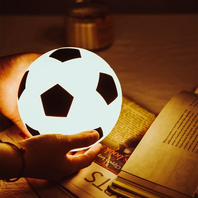 Silicone Football LED Night Light Touch Sensor Dimmable Rechargeable  Decoration Waterproof Ball Lamp for Children Baby