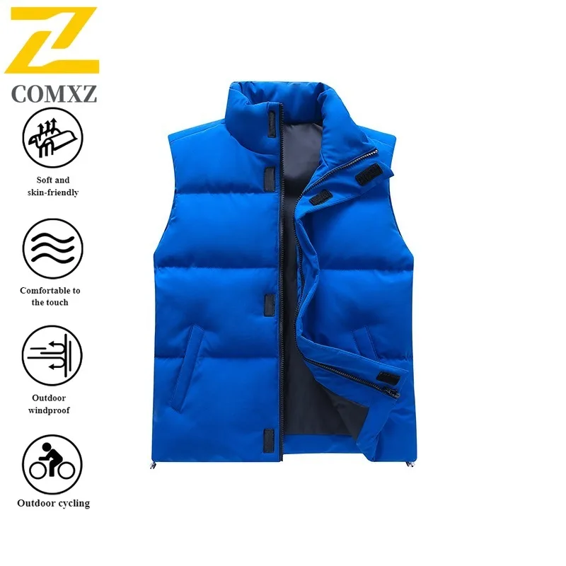 EiAO Vest Couple's Solid Padded Windproof Waterproof Thermal Sleeveless Jacket for Hiking Camping Fishing Minimalist Oudoor Wear