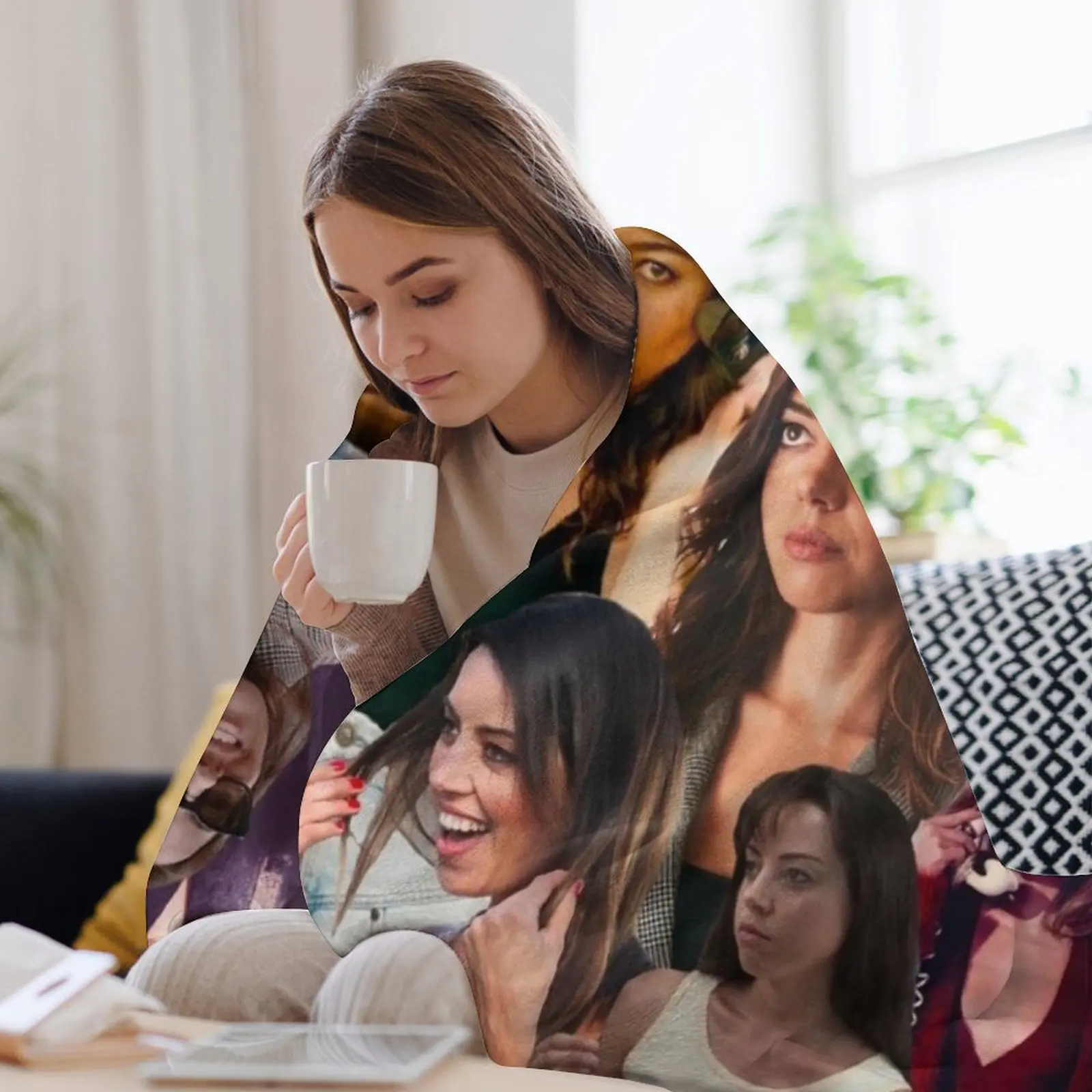 Aubrey Plaza collage Throw Blanket Sofas Sleeping Bag Kid'S Blankets 3