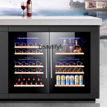 A61 Professional embedded wine cabinet refrigerated ice bar household small refrigerator constant temperature wine cabinet