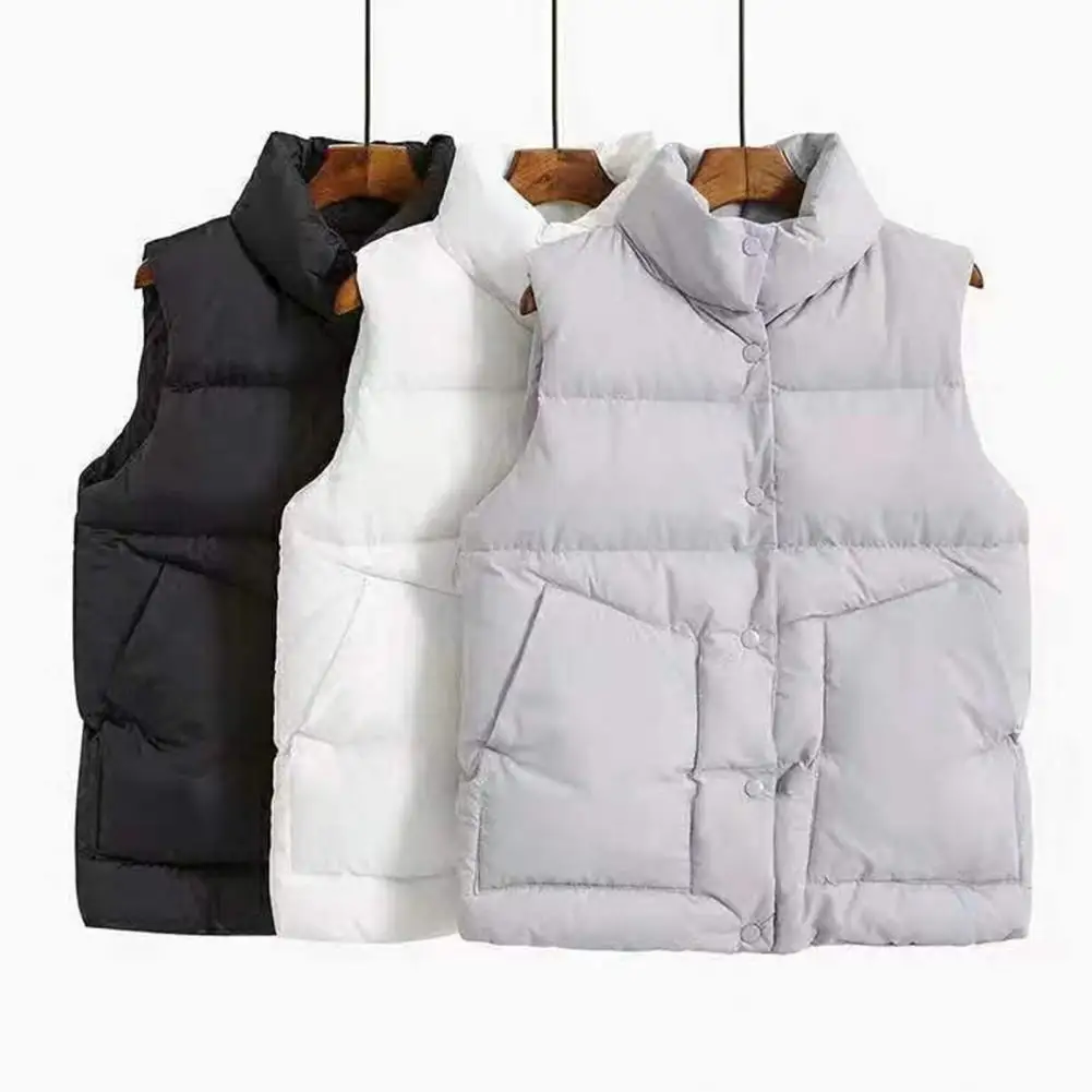 цена Woman Jacket Vest Autumn and Winter Vest Women's Stand Collar Short Vest Horsecloth Cotton Coat Jacket Chaleco Mujer