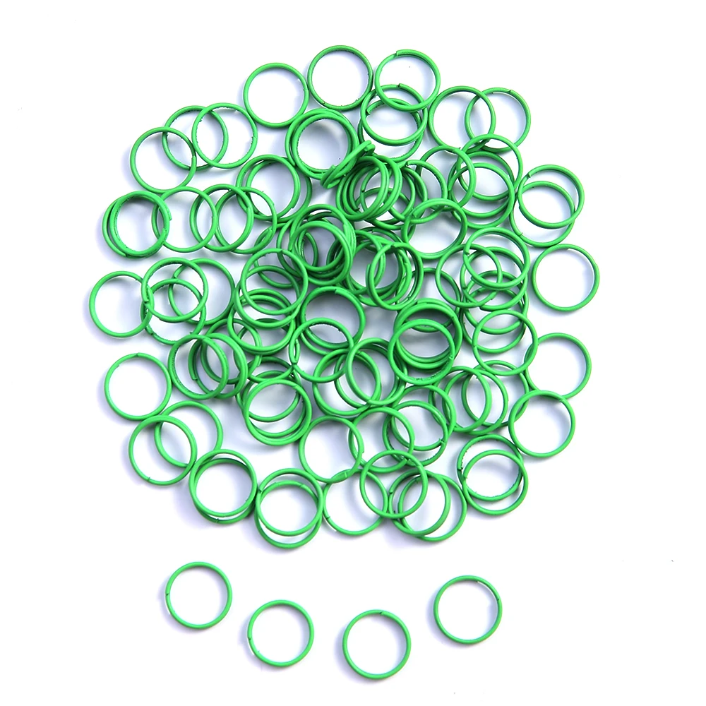 100pcs Colorful Painted Iron Rings for DIY Accessories and Keychains
