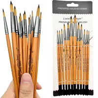12pcs Professional Artist Painting Brush Oil Painting Watercolor Brush Set For Oil, Acrylic, Canvas, Gouache,Includes Fine Detai 1