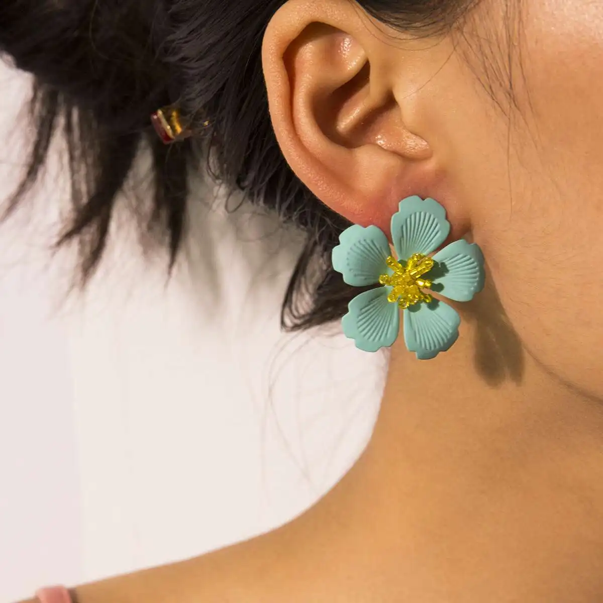 Accessori: Semplice, Dolce, Geometrico E, Personalità femminile, Versatile, Fiori colorati, Perline di riso, Simulato_voghion.com