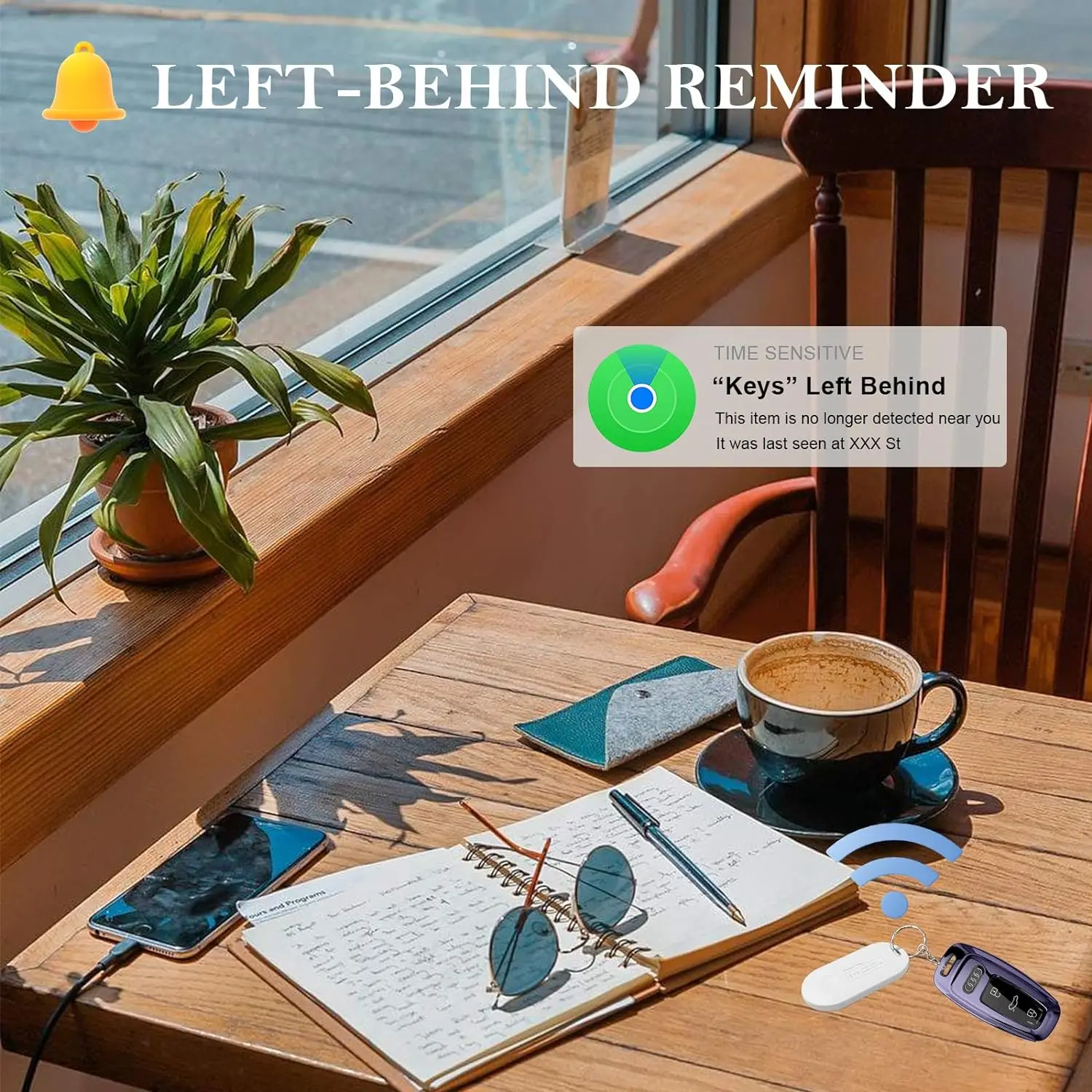 Global GPS Locator Mini Smart Tag Works with iPhone Find My APP Anti Lost Reminder Device Tracker for Car Wallet Key Pet Finder