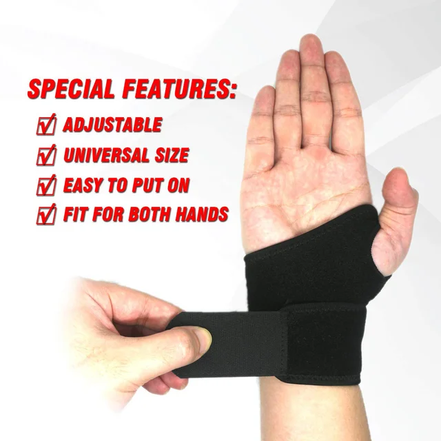 1Pc Gym Wrist Band Sports Wristband New Wrist Brace Wrist Support Splint Fractures Carpal Tunnel Wristbands for Fitness 3