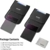 NEEWER 2 Pack ND0.9/1.8 Square ND Filter, 4"x5.65" Dual Sided 30 Multi Nano Coated Cinema Neutral Density Filter for Matte Box 6