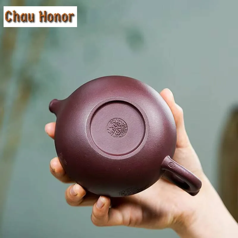 320ml Yixing Raw Ore High Capacity Purple Clay Teapot Handmade Household Kung Fu Tea Set Tea Ceremony Drinkware Customized Gifts