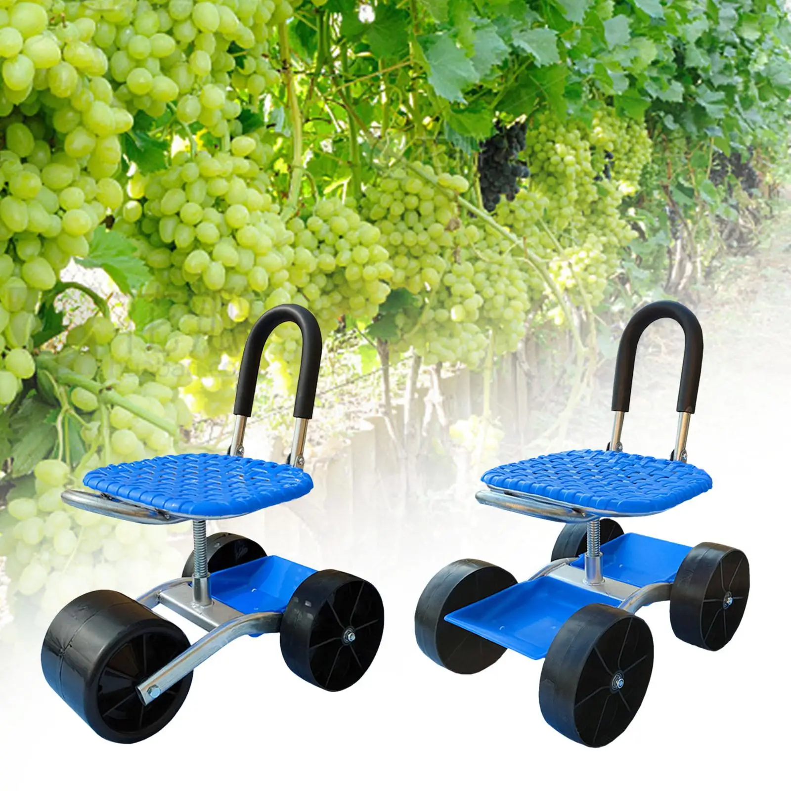 Rolling Garden Work Seat for Gardener Planting Lawn Care Car Maintenance