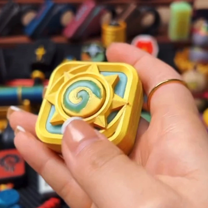 Hearthstones EDC Fidget Spinner Decompression Luminous Magnetic Push Slider Multi playability Stress Relief Fingertip Gyro Toy fidget toys,anti stress toys