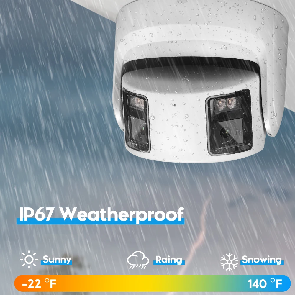 Vikylin Hikvision 8MP 파노라마 컬러Vu 터렛 IP 카메라 DS-2CD2387G2P-LSU SL OEM, 4K 더블 렌즈 컬러 나이트 듀얼 웨이 토크