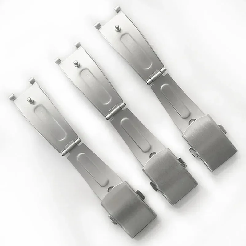Stainless Steel Butterfly Buckle Watch Clasp - Double Press Folding Design