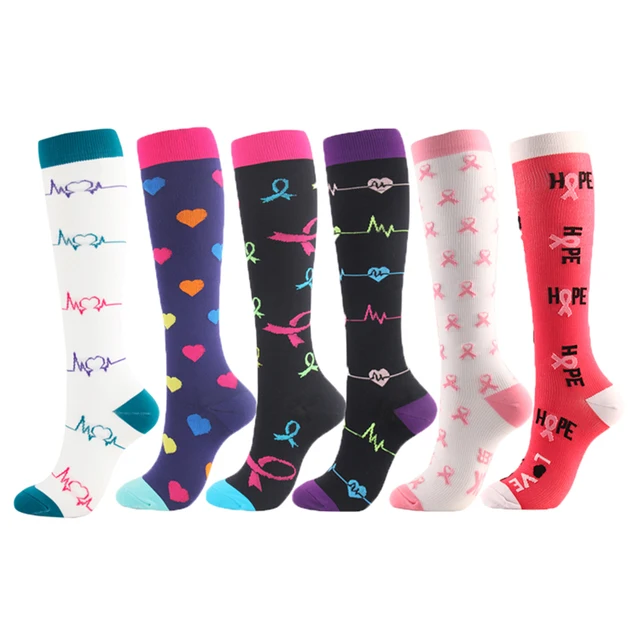 Compression Stockings Socks 3/5/6/7/8 pairs per set Unisex Sports Socks Lot Prevent Varicose Veins Nurse Socks Compression 6 Pair