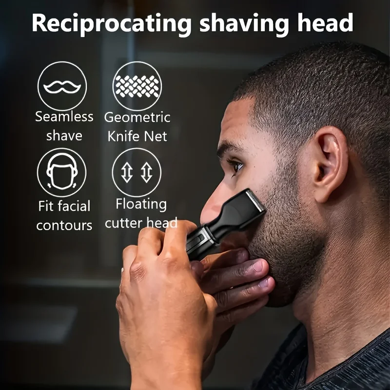 Xiaomi 4-in-1 Painless Nose Hair Beard and Eyebrow Trimmer Rechargeable Electric Beauty Kit for Men and Women with USB Charging 4