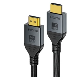 Ultra High - Speed Braided HDMI Cable with 16K, 8K, and 4K Support, 96Gbps, HDR and eARC Capabilities - 5m (Dark Grey)