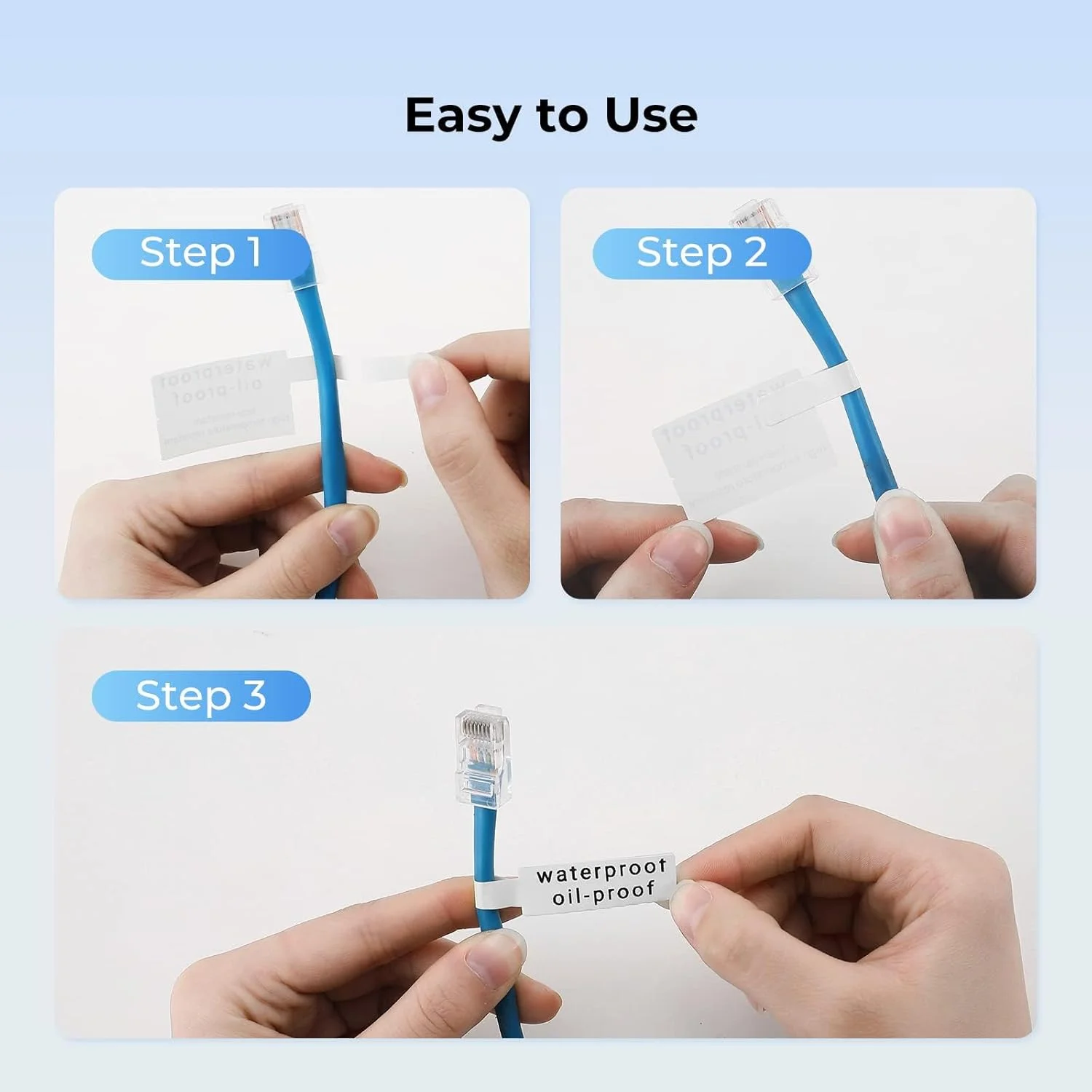 Niimbot D11 D110 D101 Cable Label Sticker Tape Waterproof Label Printer Paper Outdoor DIY Identification Network Fiber Wire Tags