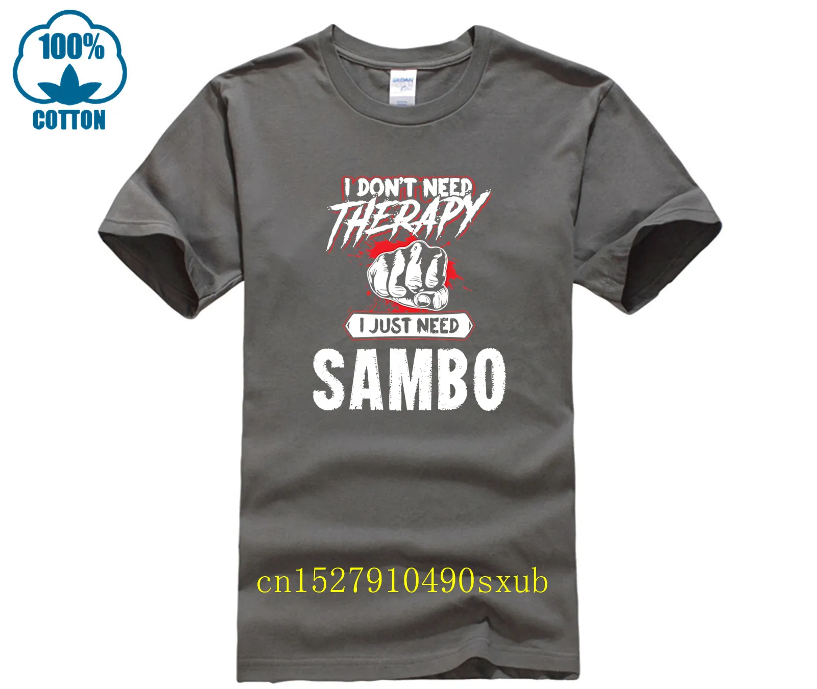 Фото Лидер продаж, модная футболка Sambo из 100 хлопка в подарок, футболка для терапии №4