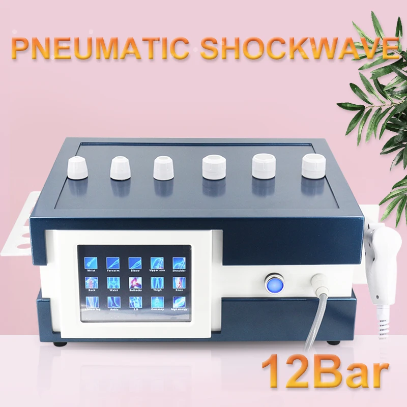 

Pneumatic Shockwave Therapy Machine For ED Treatment Pain Relief 12Bar Professional Shock Wave Massage Clinic Use 2024 New
