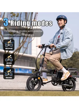 Folding Electric Bike for Adult,48V 15AH Removable Battery, 20MPH 35Miles Commuting Ebike,500W Lightweight 14'' Electric Bicycle 1