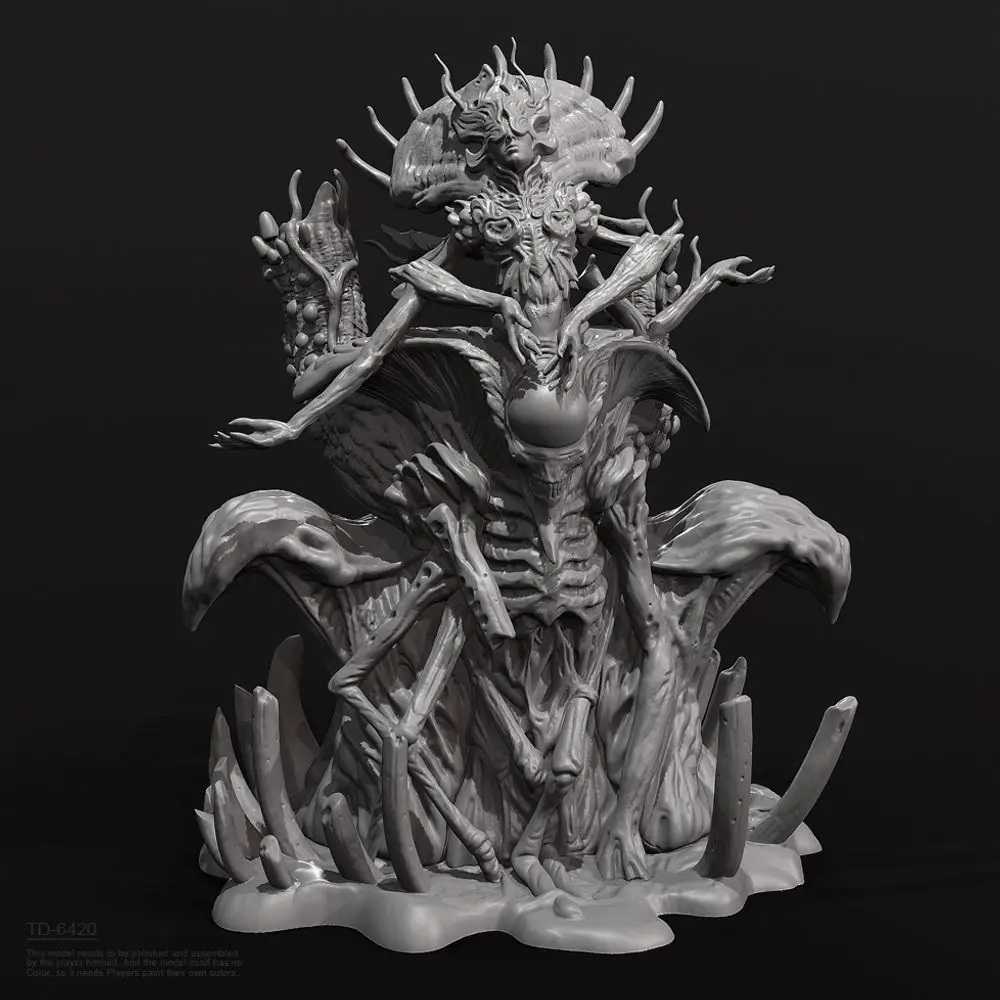 50mm 75mm Königin der Trockenen Knochen Mini Harz Weiß Form Montage Modell 3D DIY Färbung Miniaturen Figuren Spielzeug geschenke