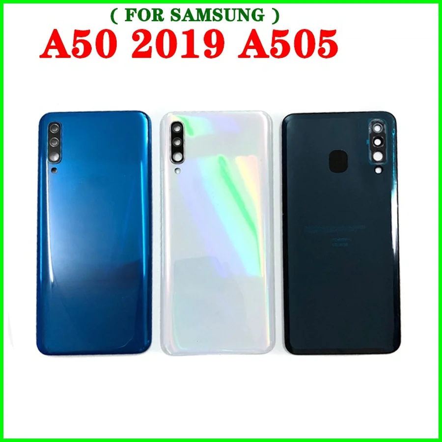 삼성 갤럭시용 미들 프레임 백 하우징, A50, A505, A305F, SM-A505F 백 문짝 배터리 커버, 유리 하우징 케이스, 사이드 버튼 캠