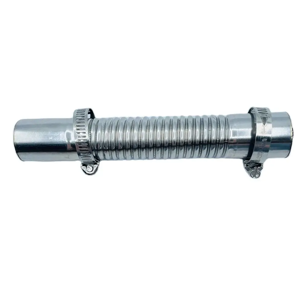 15cm Car Auto Air Parking Heater Exhaust Pipe 2 Clamps Fuel Tank Exhaust Pipe Hose Tube Stainless Steel for Diesel Heater diesel heater exhaust pipe air diesel heater duct pipe diesel heater air heater exhaust connector car heater accessories