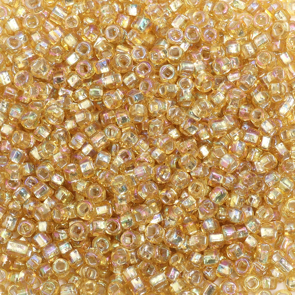 40g/pack Hole Size 1.5mm AB Colored Silver Filled Glass Loose Spacer Hole Rice Beads For Clothes Jewelry Making