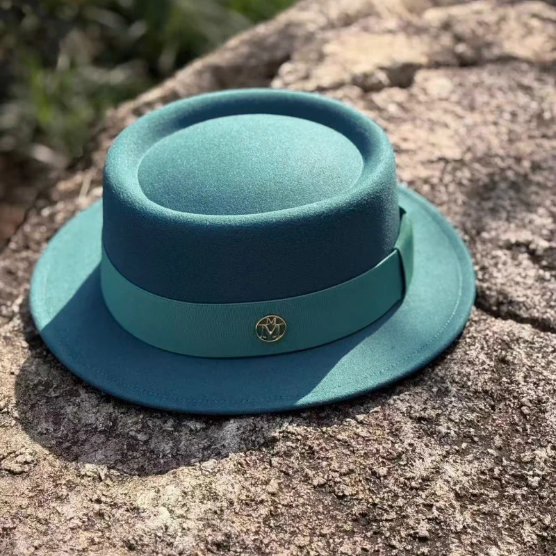 2026 Fedora Hut im britischen Stil, 4,5 cm breite Krempe, Herrenmode Herbst/Winter Pork Pie Hut, Hochzeitshut, Jazz Hut, Gorras para hombres – Detail 12
