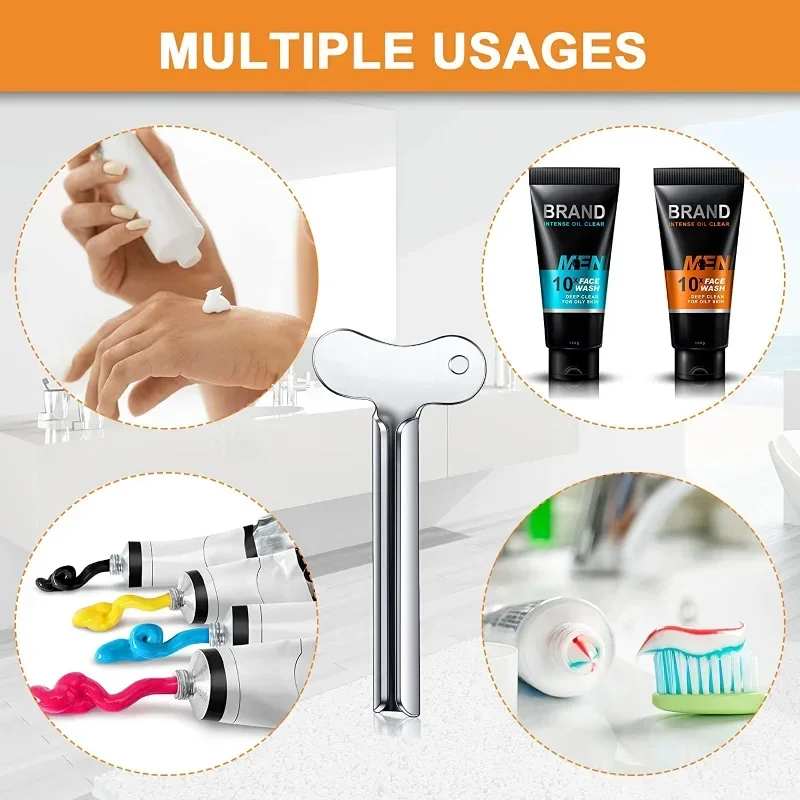 Bathroom Stainless Steel Toothpaste and Tube Squeezer Tool
