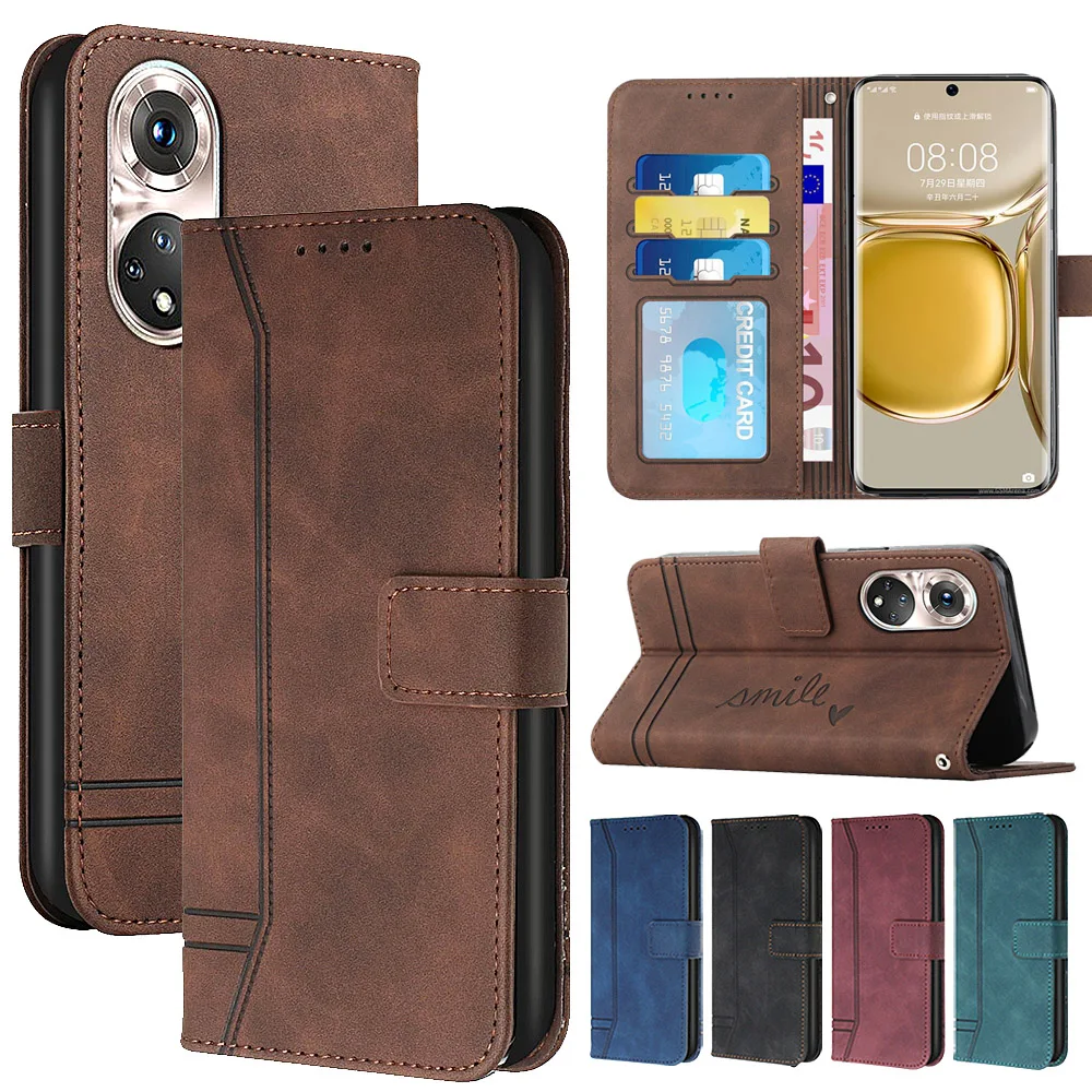 Custodia A Portafoglio Per Porta Carte Di Credito Per Huawei P50 Pro P50 P40 P30 Lite Custodia In Pelle Pu Per Huawei P8 Lite 2017 P9 Lite P Smart 202