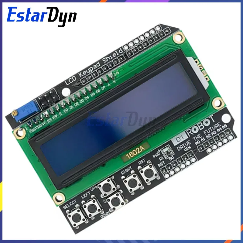 1602 LCD Keypad Shield Module Display For Arduino ATMEGA328 ATMEGA2560 raspberry pi UNO