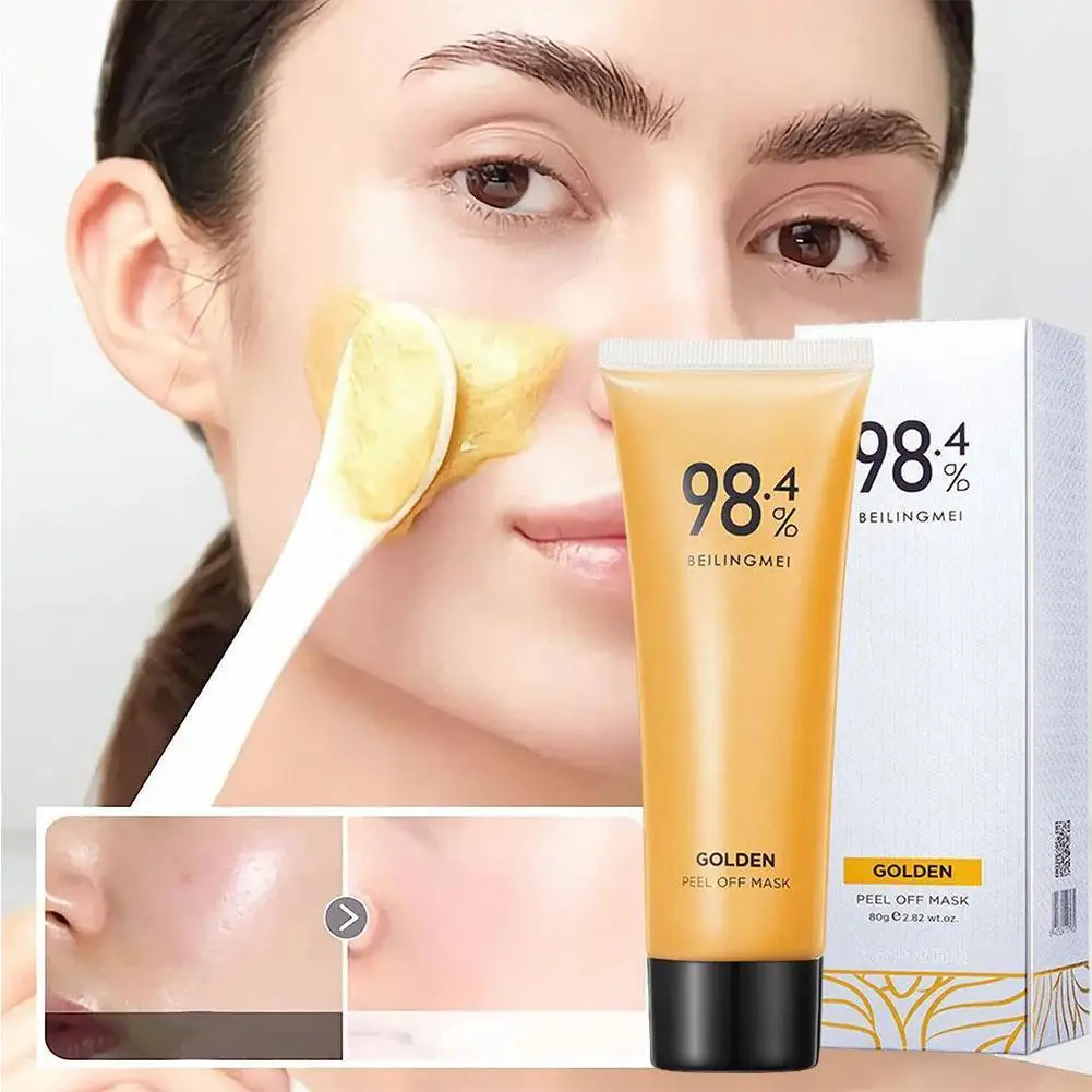 

80g Peel-Off Anti-Wrinkle Whiten Mask Golden Peel Off Blackhead Facial Care Remover Treatment Face Mask Skin Moisturizing M G4S2