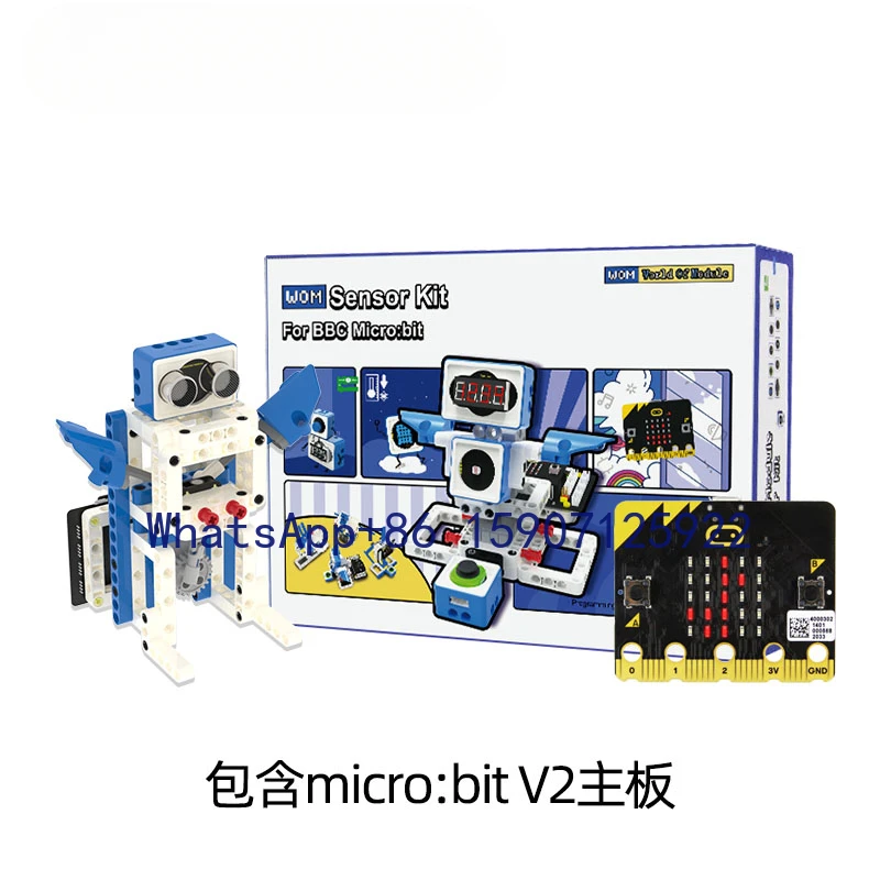 

Intelligent Microbit Robot Kit Programming Car Electronic Bricks Sensor Python Development Board