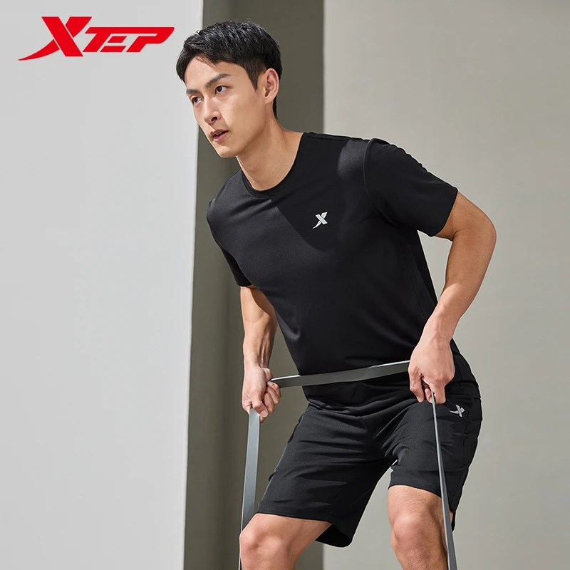 Xtep Short Sleeve Sports Suit For Men 2024 Summer Sweat-Absorbing Men's Suit  Quick-Drying Outdoor Tops And Bottoms 876229A70176 4