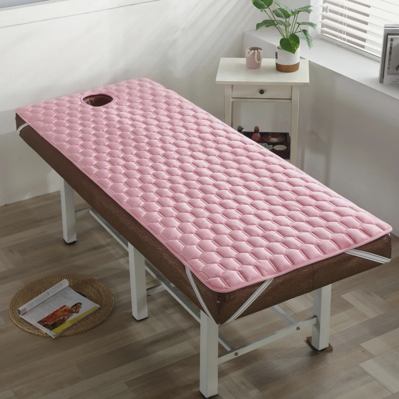 Beauty Salon Bed Mattress Toppers Thickened Cushion Mattress Anti Slip Beauty Room Bed Mat Tuina Massage Pad With Hole