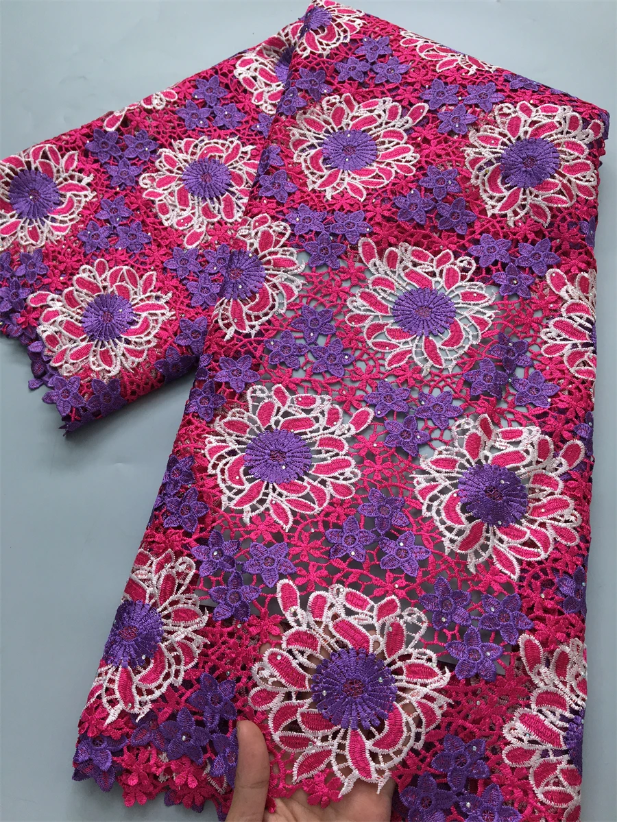 2.5Yards lace fabric for women African guipure cord